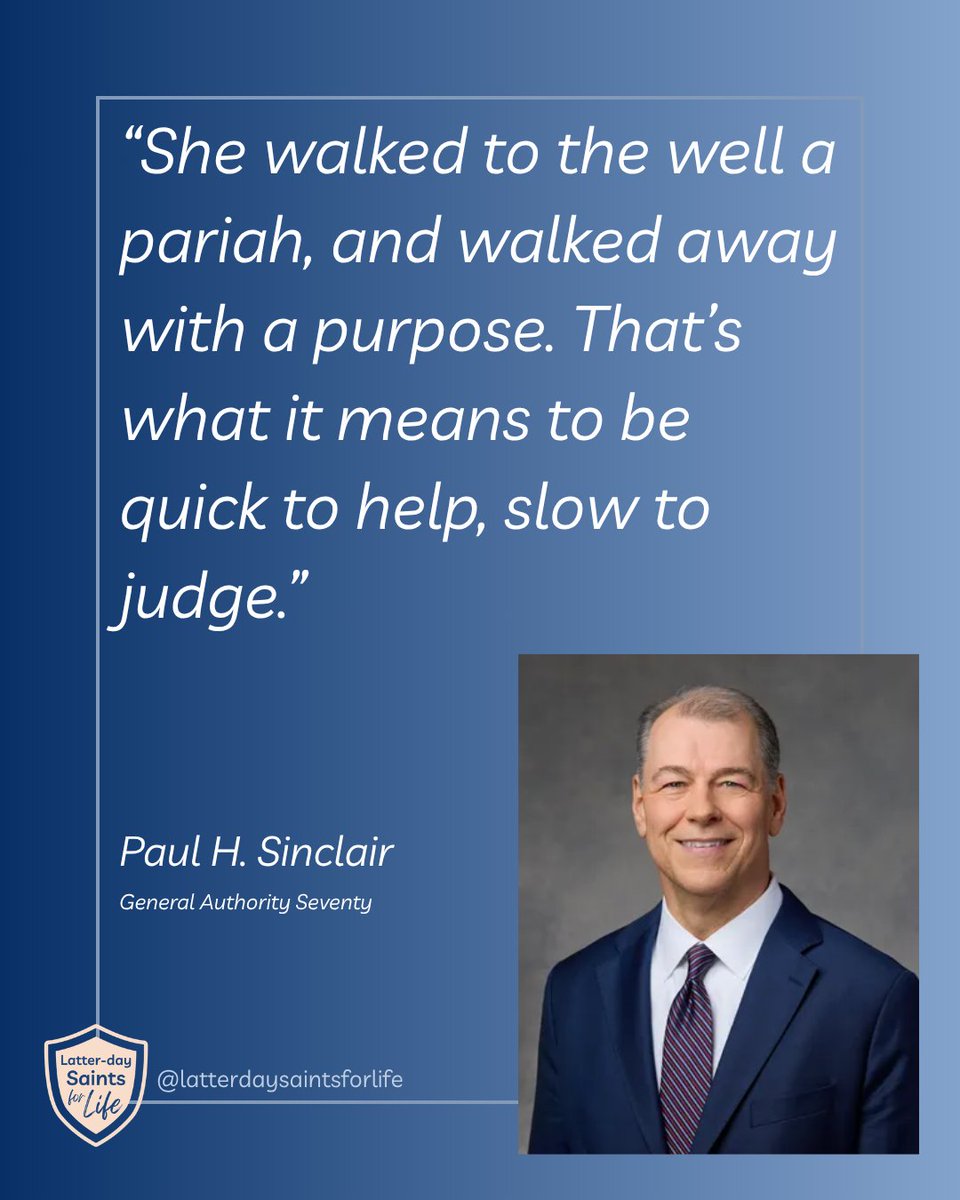 LDSaintsforLife's tweet photo. "She walked to the well a pariah, and walked away with a purpose. That's what it means to be quick to help, slow to judge."

Not one of us is perfect. We strive to serve as the Savior would for women facing unplanned pregnancies, post-abortive women, and for the preborn.

Ticket sales for our conference on October 10th in Provo close soon! (Virtual ticket options available). Come help us stand for life with love. Link to registration and details below.

https://t.co/1PtThlVrMp