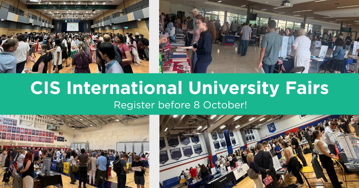 CISEducation's tweet photo. CIS Fairs have already connected students with universities from around the world this year, creating meaningful conversations that help them explore their options &amp; make informed post-secondary decisions. Join one of the final remaining CIS Fairs of 2026! https://t.co/YkxxlwYSzS https://t.co/Y1Wb91mw5l