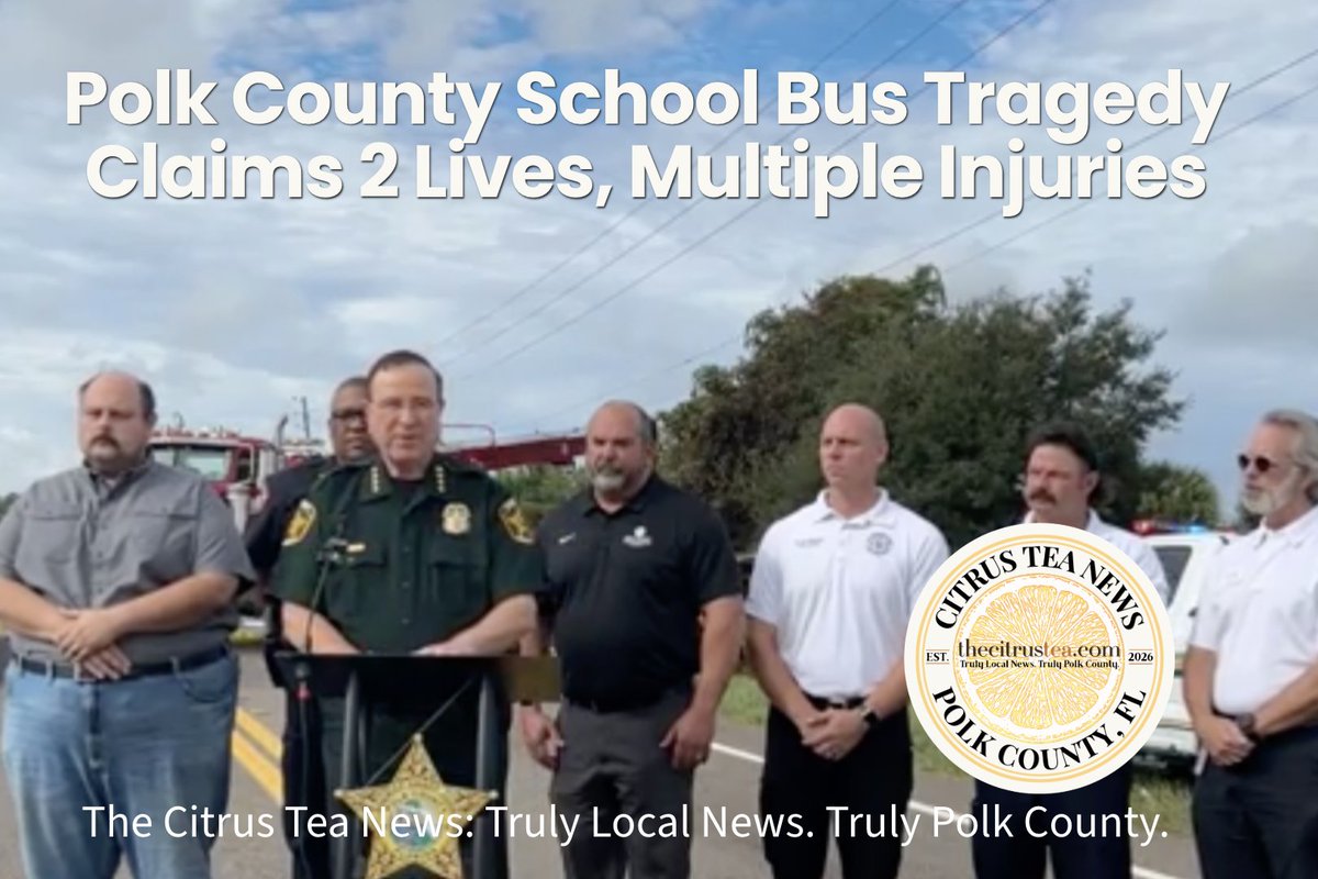thecitrustea's tweet photo. Sheriff Judd says a white Chevy Malibu veered into a Winter Haven High School bus on Lucerne Park Road. Two people died. 

https://t.co/8ykqL5hHla

#WinterHaven #PolkCounty https://t.co/AnG7Ktgbu2