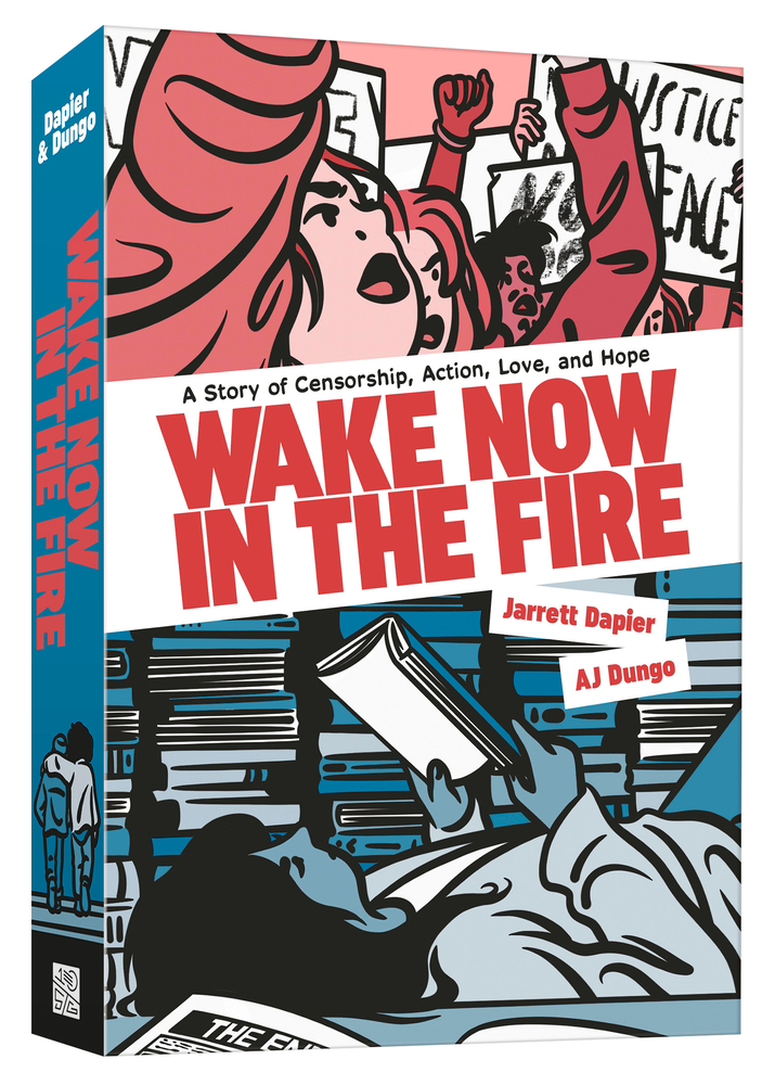 iSchoolUI's tweet photo. For #BannedBooksWeek, we’re highlighting #iSchoolUI adjunct lecturer Jarrett Dapier’s "Wake Now in the Fire," a graphic novel about Chicago students that was honored by @BookRiot.

Read more ▶️ https://t.co/7m1LHPzxb9 https://t.co/B7c8Ph6dCa