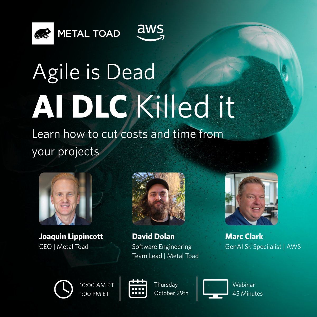 metaltoad's tweet photo. Agile is long gone, welcome to the new era of AI DLC. Register for the webinar to harness that power.
https://t.co/96g4fBAfrC

#aws #awsaidlc #aidlc #agile #agileisdead #rip https://t.co/BuVTkrtSE1