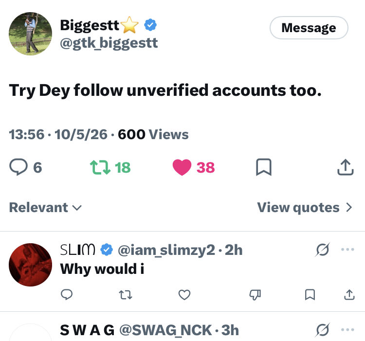 CFCPlaybook_'s tweet photo. It’s not easy for unverified account on this app oo 🤣🤣🤣 https://t.co/FzwwLFoVQj
