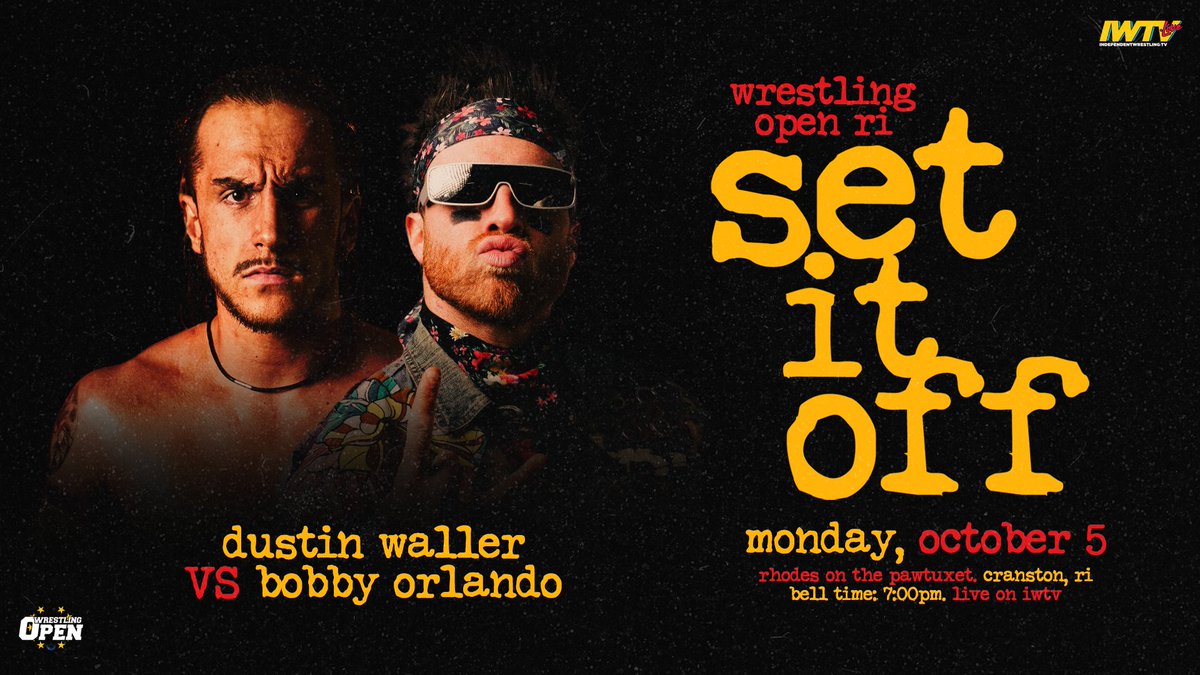 beyondwrestling's tweet photo. TONIGHT: @WrestlingOpenRI streaming LIVE on @indiewrestling at 6:45pm ET!

-@kyliealexxa vs. @liviyahpw vs. @theparisvandale vs. @ShannonLevangie
-@bearbronsonBC &amp; @BobbyCasale vs. @DVN_RNO &amp; @_anthonyvecchio
-@TheBobbyOrlando vs. @ItsDustinWaller
-@TheOxxAdams &amp; @victorious_brg https://t.co/KA9SzpgO8x
