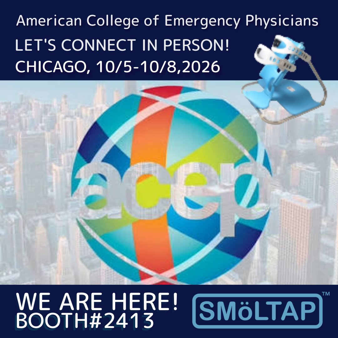 smoltapinc's tweet photo. 🚨 We’re at #ACEP26 in Chicago! Stop by SMöLTAP Booth #2413, October 5–8, to meet our team, see what’s new and learn more about our solutions for emergency care.

📍 Booth 2413

Come see us. Let’s connect! 🤝

@ACEPNation https://t.co/tDEMQZ6Bua