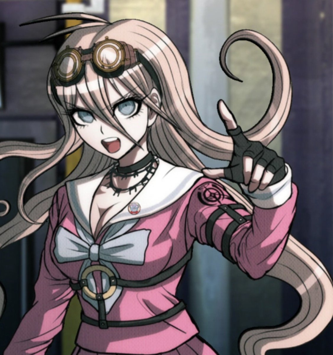 Mishiz4's tweet photo. "Miu iruma do jogo de sucesso danganronpa v3 em quem você vai votar no 2 turno?"
Miu: https://t.co/rlIybGHxzT