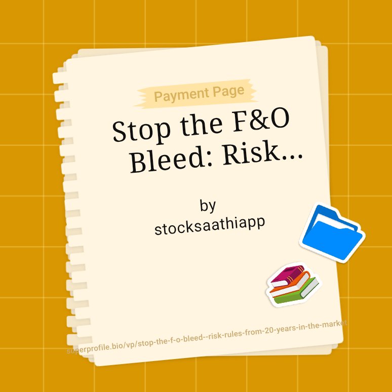TrendMatrixPro's tweet photo. Hey! I just launched something new — Stop the F&amp;O Bleed: Risk Rules from 20 Years in the Market.

I'd love for you to check it out. Here's the link

https://t.co/BpPbErHDiH https://t.co/XKqC8dbADs