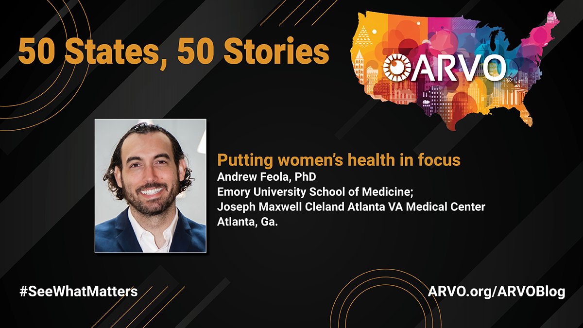 ARVOinfo's tweet photo. Learn about @ARVOinfo member Andrew Feola, PhD's (@EmoryMed) #research on #WomensHealth, exploring how #menopause plays a role in development/progress of #glaucoma -- the leading cause of irreversible #blindness worldwide. https://t.co/9bhvvB5MgK #SeeWhatMatters #VisionResearch https://t.co/WUBIPkZb5V