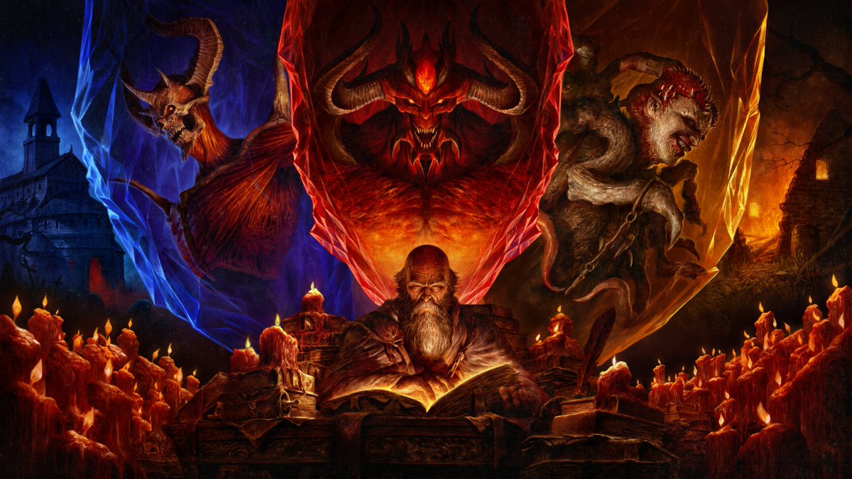DaveRapoza's tweet photo. key art I made for Diablo IV - "Season of Hell's Legacy" https://t.co/VL0xLDaACV