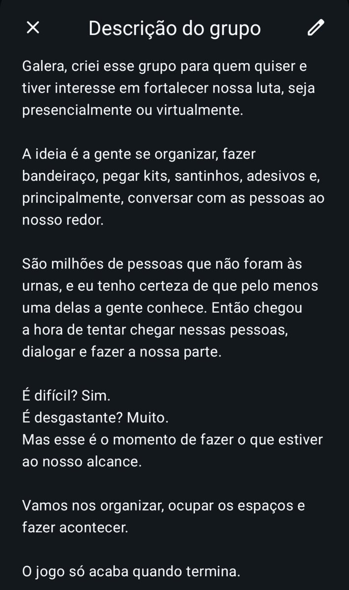 birdsofacloud's tweet photo. ‼️ PESSSOAL DO RJ ‼️

Temos um grupo com o objetivo de mobilizar e ganhar votos para o Lula nesse segundo turno. Toda ajuda é bem-vinda. Quem tiver interesse, responde aqui que eu envio o link na dm.

RT pra ajudar https://t.co/nE6XgcZThX