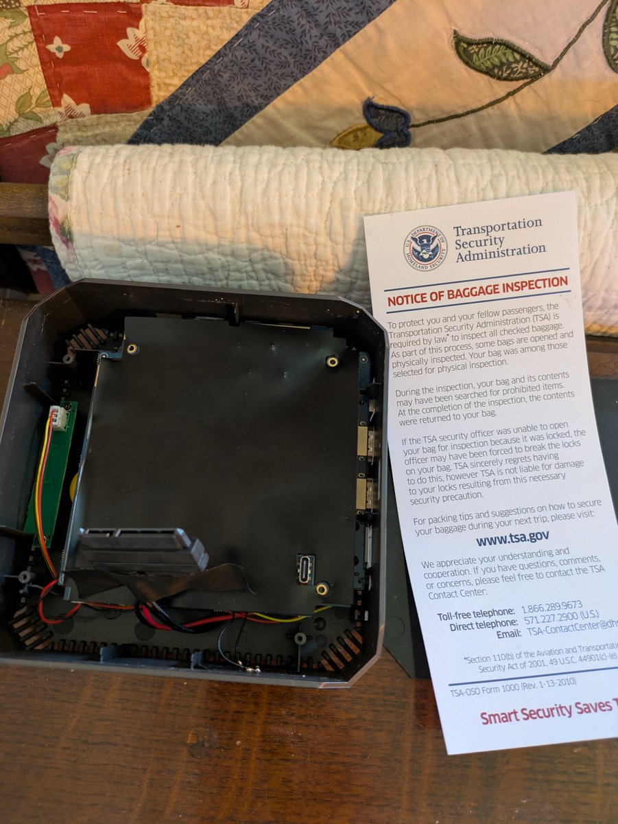 tylermayberry's tweet photo. Hey @TSA my ssd is missing after my flight yesterday. Who do I talk to? https://t.co/magdR9URxu