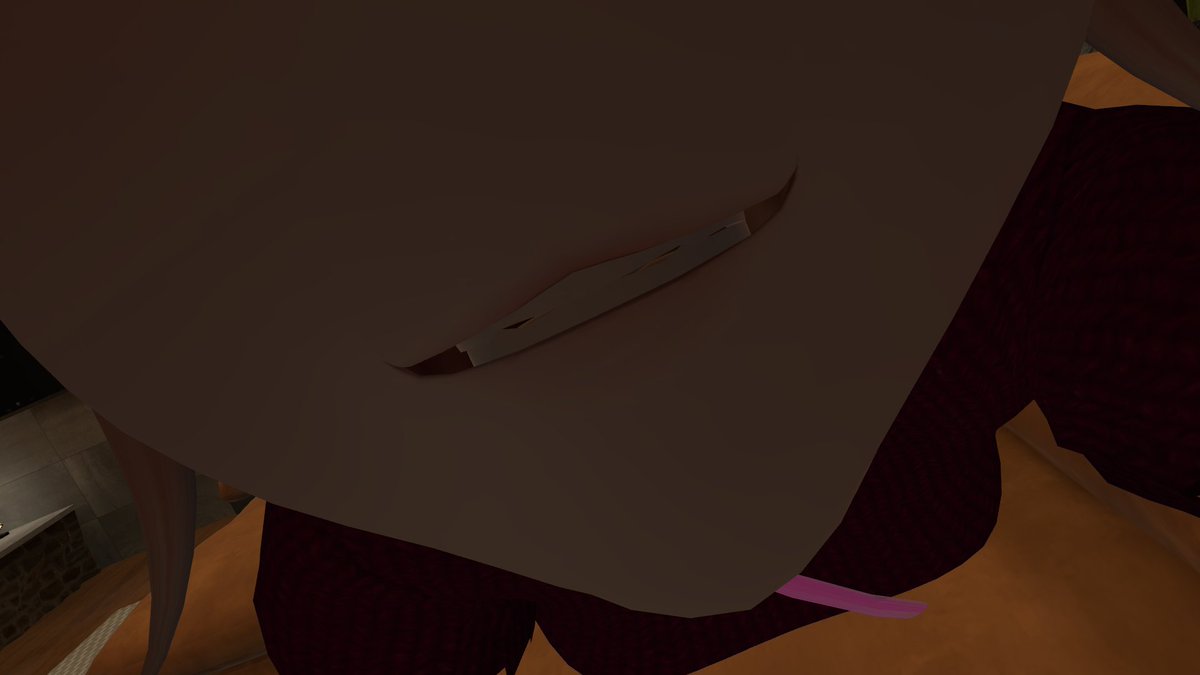 AmyZillaVT's tweet photo. Heyyy, why are you sitting so far away? I dont bite... much~ #Vrchat #VrchatVore #vore https://t.co/MltdYuMngI