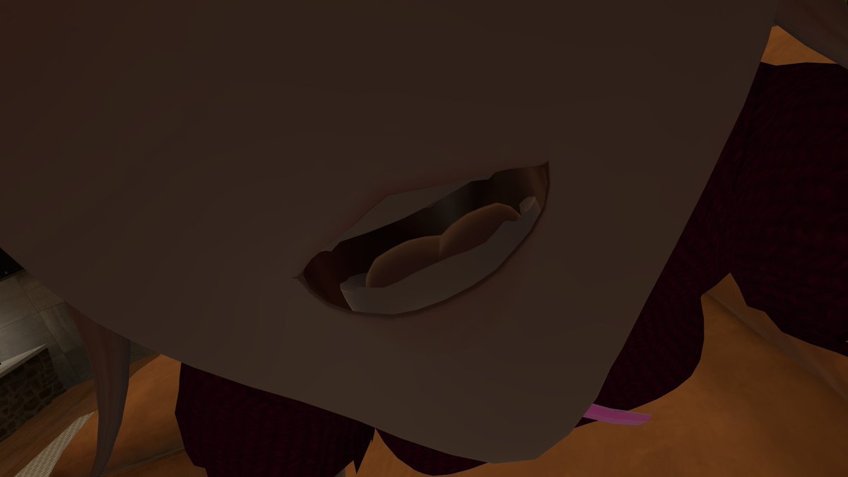 AmyZillaVT's tweet photo. Heyyy, why are you sitting so far away? I dont bite... much~ #Vrchat #VrchatVore #vore https://t.co/MltdYuMngI