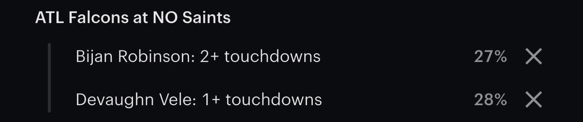 supervillepicks's tweet photo. Right now my lean is Bijan Robinson x2 and Devaughn Vele x1; confirmed upon injury/restriction classification updates later. https://t.co/V7DJfmqpxv