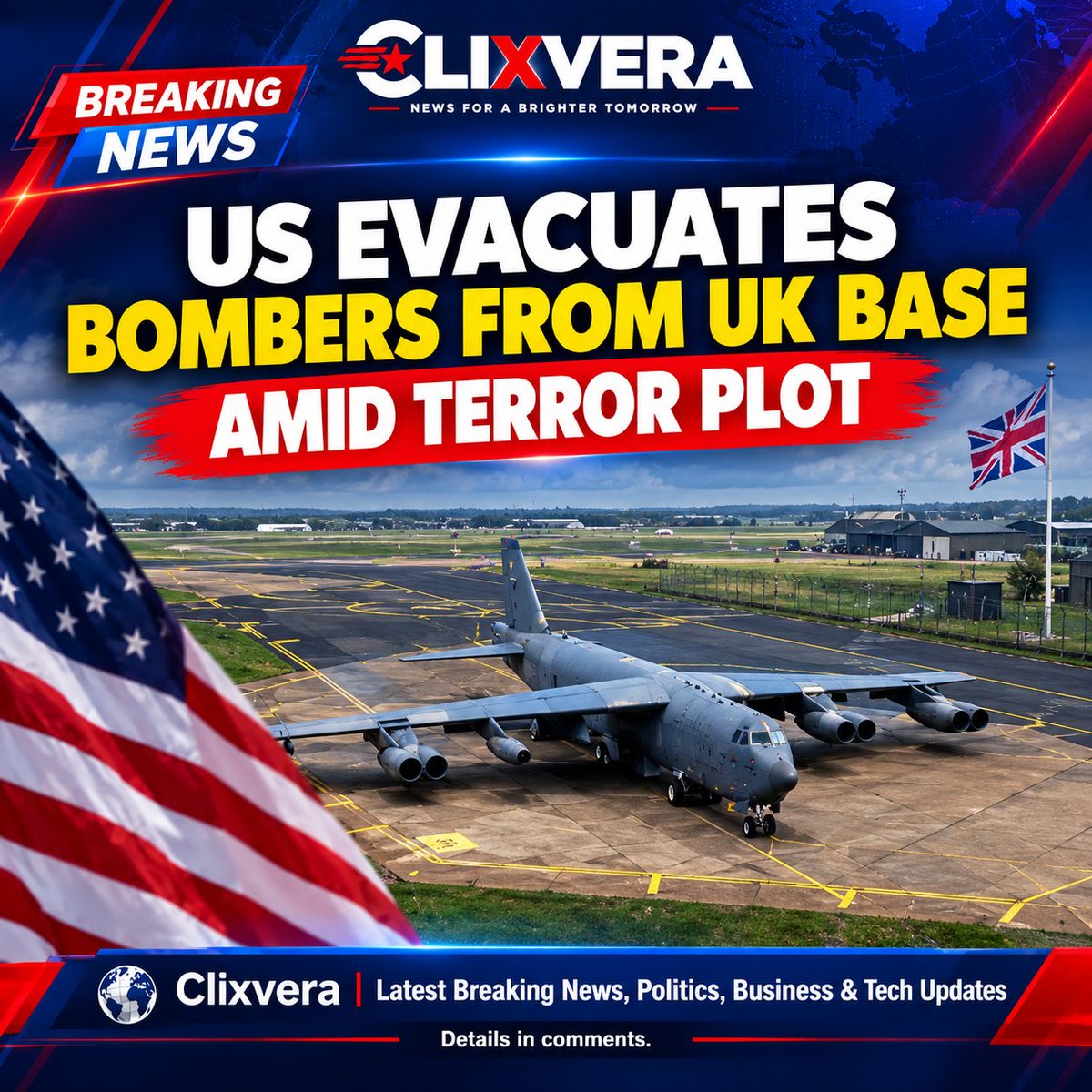 clixvera_tech's tweet photo. Read the full, chilling report here ➡️ https://t.co/uEnltXOtvE
#BreakingNews #USMilitary #TerrorPlot #Iran #RAFFairford #GlobalSecurity #NewsAlert https://t.co/dGjVVNYSw0