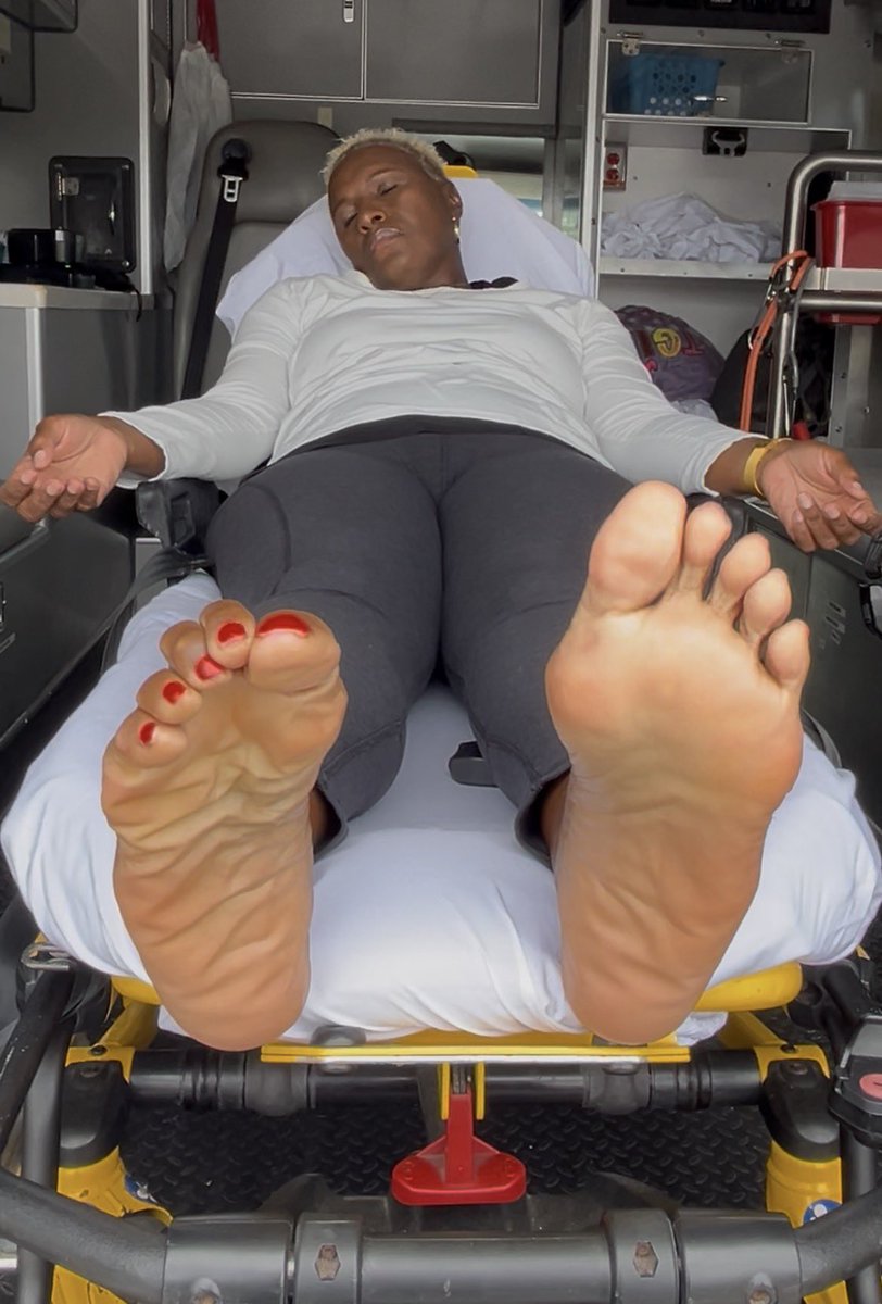 JoeyFeetures's tweet photo. (On the Job 🚑) She had Dizzy Spells, 
Video dropping tonight! I had to get the #feet shots while taking care of her📸 #passedout

#feetdaddy #acare_ct https://t.co/mG0RJ6LY5c