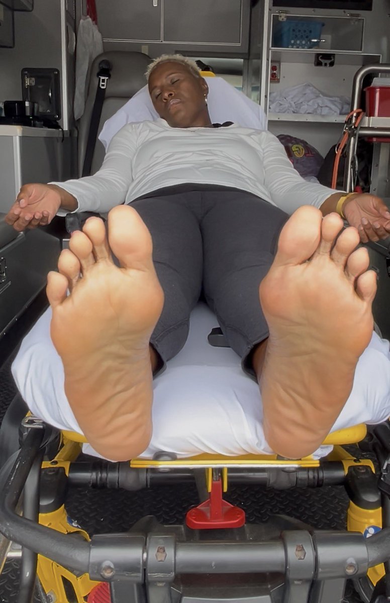JoeyFeetures's tweet photo. (On the Job 🚑) She had Dizzy Spells, 
Video dropping tonight! I had to get the #feet shots while taking care of her📸 #passedout

#feetdaddy #acare_ct https://t.co/mG0RJ6LY5c