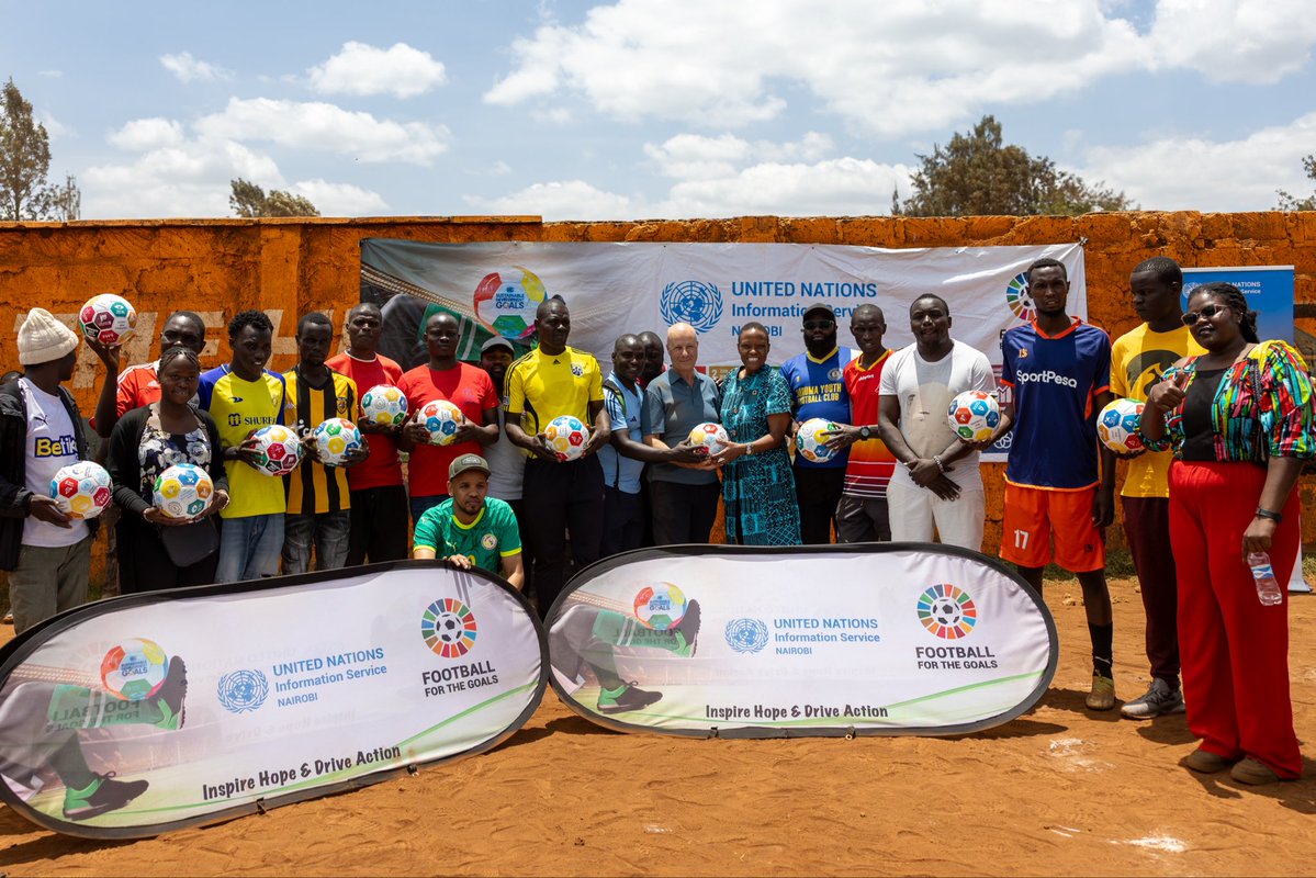 visitunon's tweet photo. At @MountKenyaUni Parklands, he delivered the keynote address at a public lecture affirming that youths are partners in creating change. 

At Simama Amani Mtaani Tournament in Kariobangi, he joined youths in football as a powerful platform for peace, inclusion &amp; community action. https://t.co/eQn8uUYl74