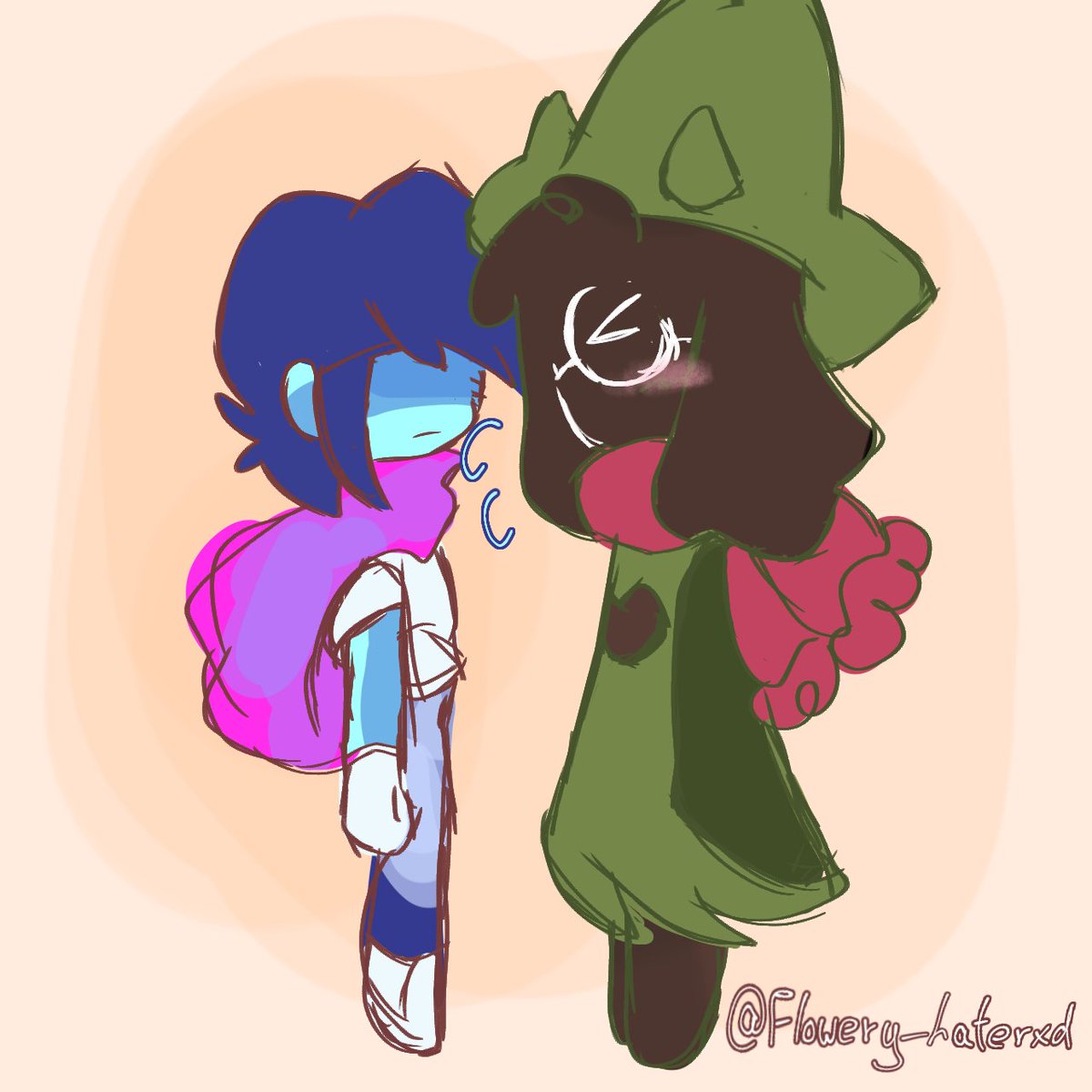 flowery_haterxd's tweet photo. Day 5: chapter 1

*I really like how Ralsei's blushing  when Kris come so closer in chapter 1

#kralseitober2026 #deltarune #kralsei #chapter1 https://t.co/gbXIzluaPW
