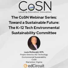 CoSN's tweet photo. Could your district’s devices last another year? In CoSN’s Toward a Sustainable Future webinar, Louis McDonald, CETL, looks at how durability, repairs, and smarter purchasing can extend device life and reduce costs

Listen now: https://t.co/86usEFYMoC https://t.co/SdR2b4eImY