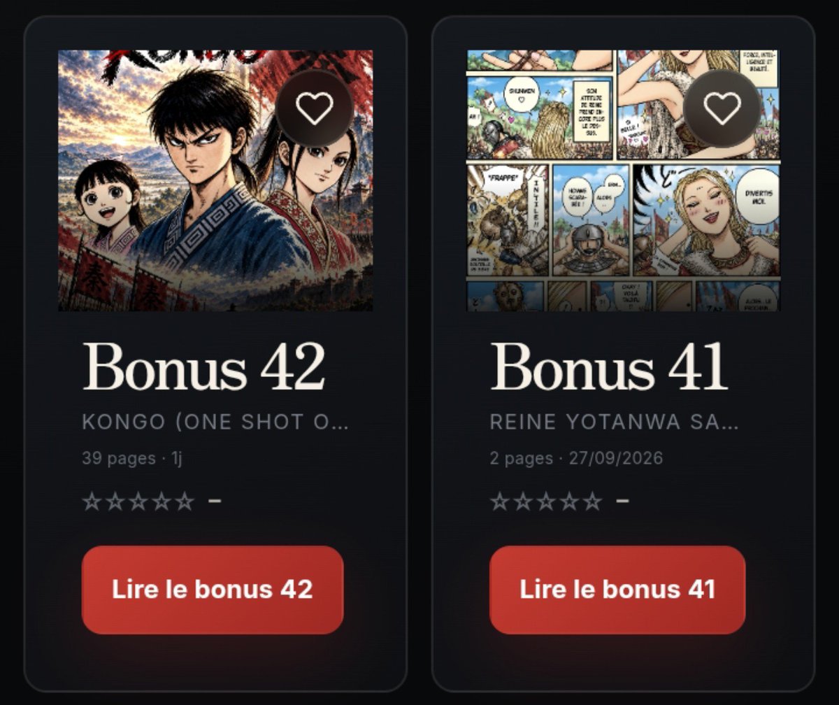 ShinsekaiTeamOf's tweet photo. #kingdom Deux nouveaux chapitres Bonus disponible sur notre site 👇👉 [https://t.co/QG3shKWM19]
Titre Bonus 41 : REINE YOTANWA SAMA « APPELEZ-MOI REINE »
Titre Bonus 42 : KONGO (ONE SHOT OFFICIEL SUR SHIN)

Bonne lecture - Shinsekai_Team https://t.co/F2SR33oQZG