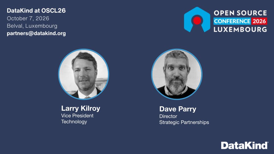 DataKind's tweet photo. Proud to sponsor #OSCL26 (Oct. 7) in Luxembourg!

👉 11:30 CEST - Larry Kilroy: Data That Travels - open infrastructure, interoperability, AI-ready data
👉 12:30 - Dave Parry: Who Pays for Adoption? - what it takes to make open software last

Attending? partners@datakind.org https://t.co/Awob5ASvyI