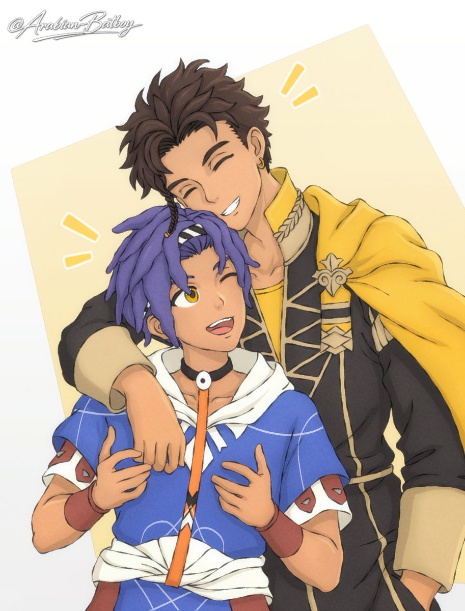 ArabianBatboy's tweet photo. He might have lived 445 years before Claude was born, but that's still his SON.

{#ClaudeVonRiegan #Cai #FE3H #fanart #FEFW #FireEmblemFortunesWeave} https://t.co/vnSuz1nKQf