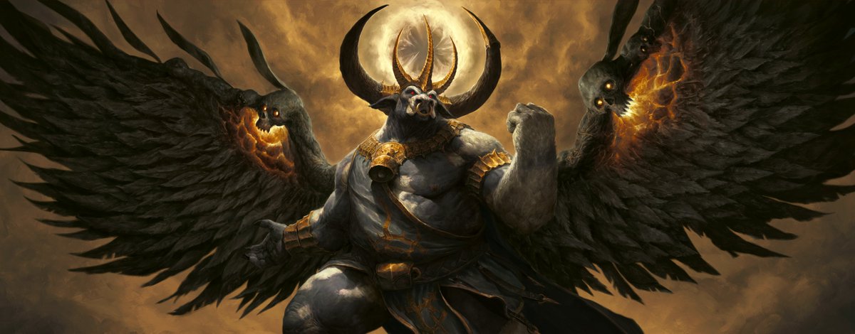 DaveRapoza's tweet photo. Moophisto key art I created for Diablo IV's Blizzcon reveal https://t.co/Lhn02b8FJ9