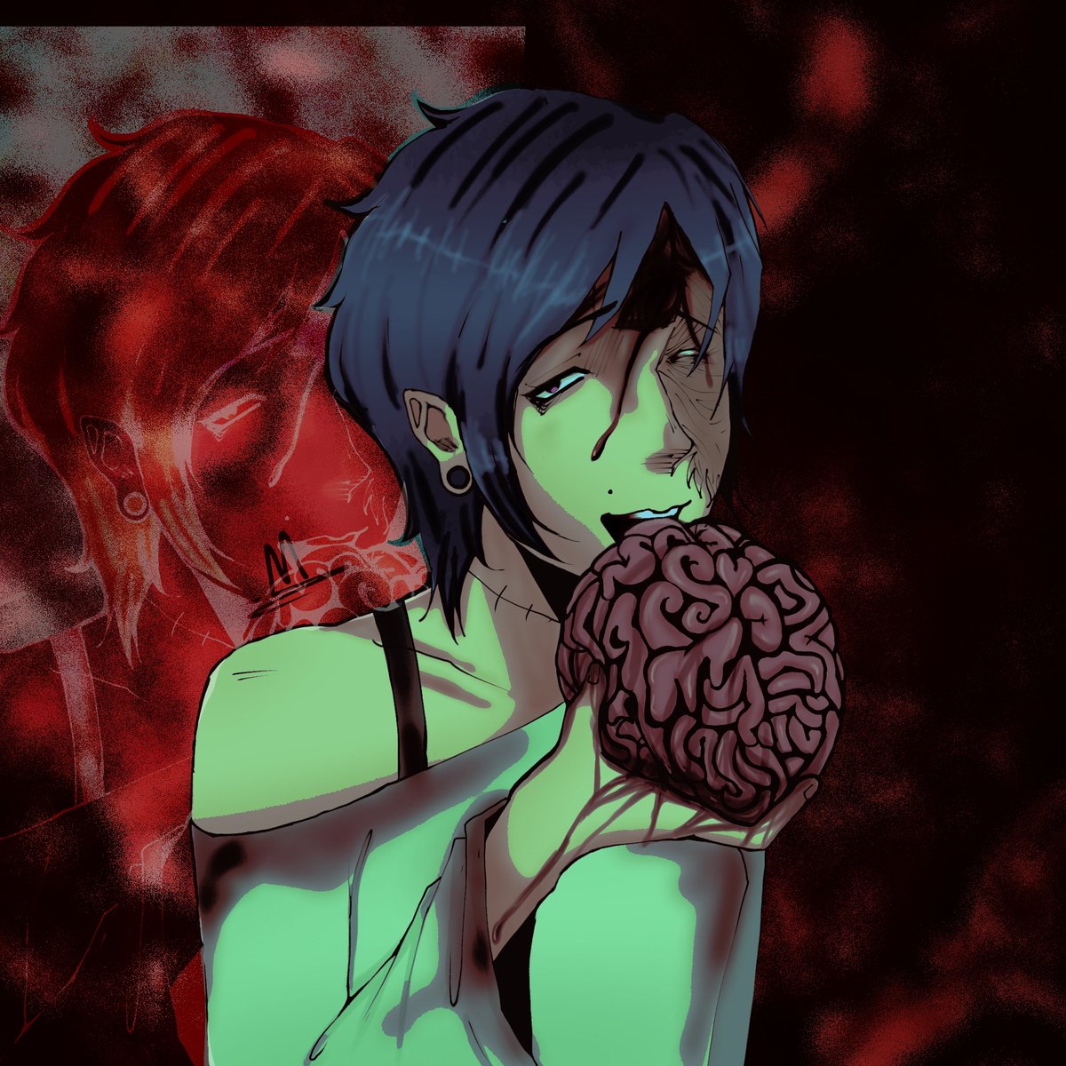 muffinro7w5's tweet photo. #gore #OCㅤㅤ #dibujodigital #zombie https://t.co/hzGEIw2IR9