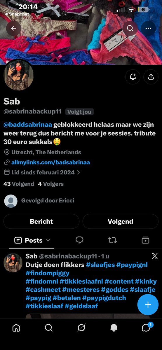 goddessprinses's tweet photo. Mensen volg mn backupp want deze word vaak geblokkeerd https://t.co/07X7XUscY3