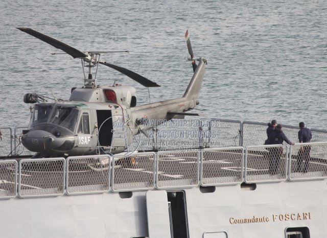 Shipguru's tweet photo. #marinamilitareitaliana #AB212ASW #helicopter with reg as MM80950 coded 7-19 with #ISAF titles whilst #embarked aboard ITS COMANDANTE FOSCARI P 493 at #grandharbourmalta  - 18.06.2010 - https://t.co/uAH1qB1RZf - NO PHOTOS can be used or manipulated without our permission https://t.co/IgsESBykWA