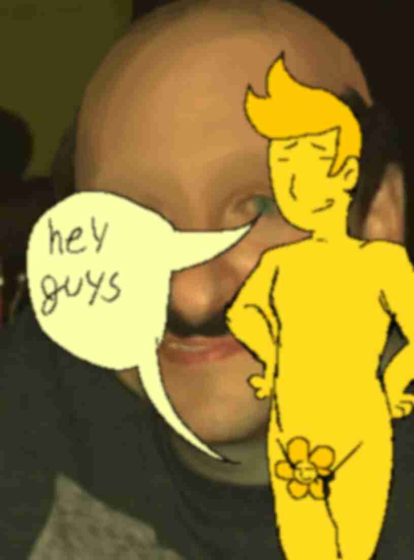 msplaysnore's tweet photo. I had a fucked up dream abt my au scott cawthon just blinking at me and then flowery just walked in with his little flowery out and started talking to abt how his favorite pokemon is spinda https://t.co/1Fe591iDo3