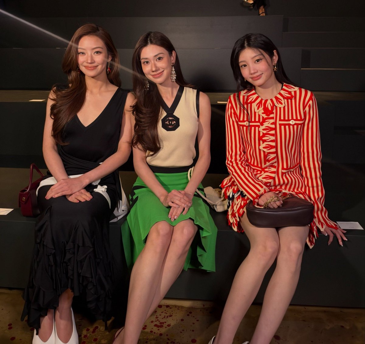 thebaseillit_'s tweet photo. WONHEE along with Thai Actress Lalina Lena and Miu Natsha at Chanel show in Paris. They are so pretty! https://t.co/jwXOUmZicG