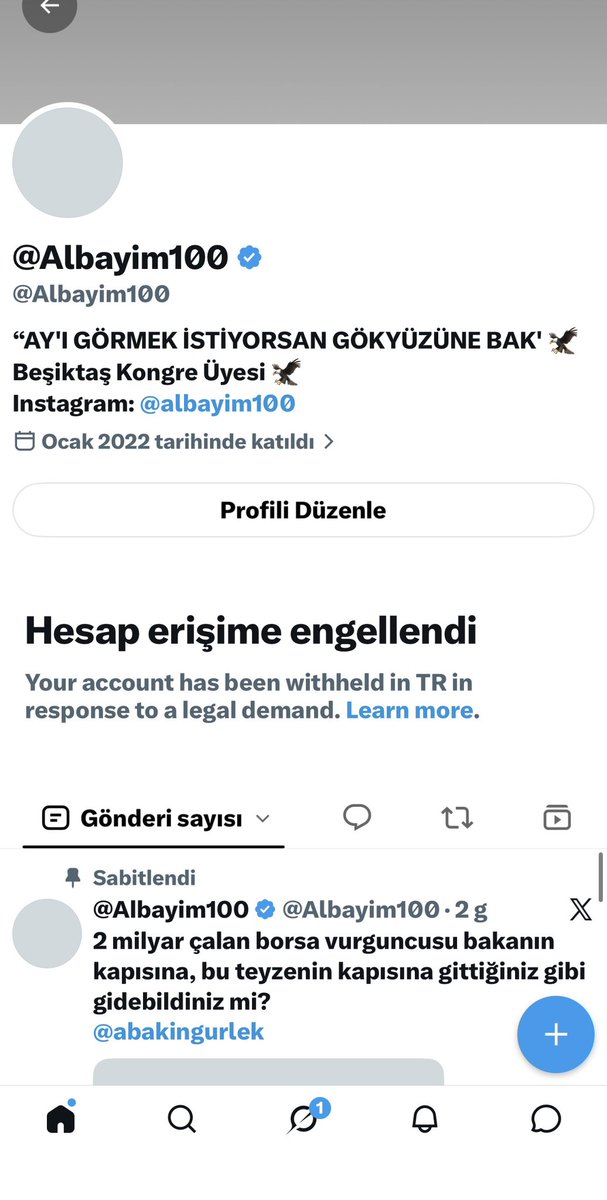 Albayimm0's tweet photo. "Benim hesaba erişim engeli geleceğini çok iyi biliyordum. Hırsız bakanlarınızı, Ensar Vakfı için 'Bir kerecikten bir şey olmaz' diyen o kadını, 'Küçüğün rızası vardı' diyen Bekir Bozdağ denen şahsı son günlerde ısrarla paylaştığım için kapanacağını zaten biliyordum.

Siz ne kadar rahatsız olursanız olun, hırsız bakanlarınız var; 45 çocuğa tecavüz edilmiş vakfı normalleştirmeye çalışan bir bakanınız vardı, 'Küçüğün rızası vardı' diyen bir bakanınız vardı. Bunları her zaman yüzünüze vurmaya devam edeceğim."