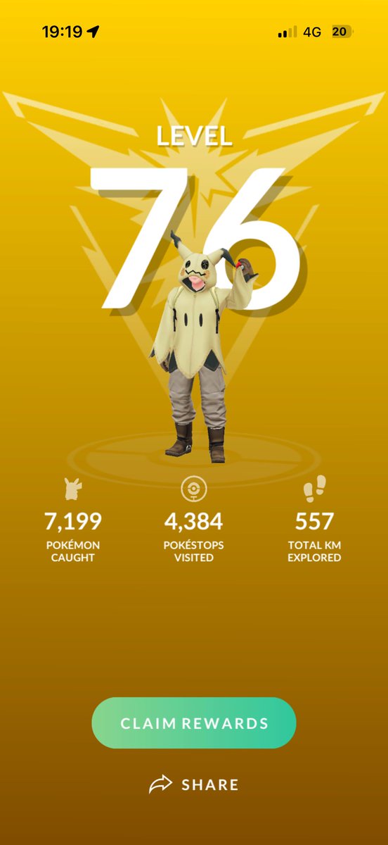 Strixite's tweet photo. Last rocket grunt done, Level 76!!! 

Woohoo 🎉 #PokemonGO https://t.co/bgj5UPLUqo