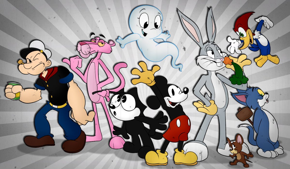 0lliePop's tweet photo. In my head these are like, THE classic cartoon characters, so here they all are together! #Popeye #PinkPanther #FelixtheCat #MickeyMouse #CaspertheFriendlyGhost #Looneytunes #TomandJerry #WoodyWoodpecker https://t.co/62JLqDi6HR