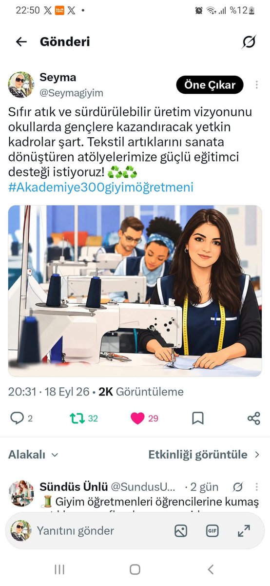 zehra4270's tweet photo. Türkiye’nin lokomotif sektörlerinden olan hazir giyimde nitelikli iş gücü, kaliteli bir mesleki eğitimle mümkündür. Türkiye Yüzyılı Maarif Modeli hedefleri doğrultusunda genç yetenekleri yetiştirmek için#Akademiye300giyimöğretmeni https://t.co/TUpS9O8sEP