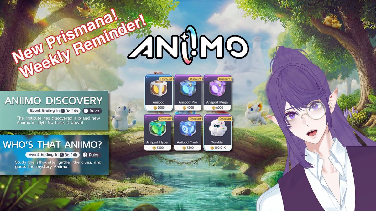 castheraven's tweet photo. Check out my news video for Aniimo! Don't miss out on these Events and weekly Restocks!
https://t.co/9tPI5jryIg
#aniimo #vtuber #aniimoguide #aniimonews https://t.co/FoPqsx8gyZ