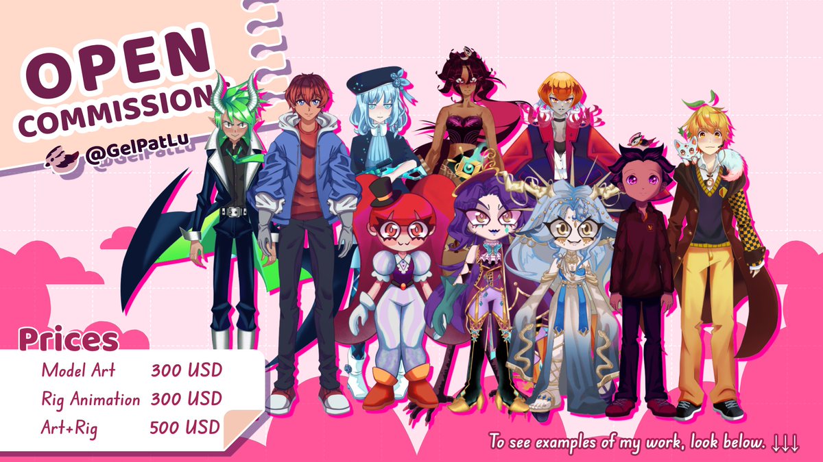 GelPatLu's tweet photo. 🩷OPEN FOR PROYECT🩷
October slot available!
I’m taking on 3 new VTuber projects this month (rigging + full art)
❤Check my portfolio: https://t.co/6mju5aPSAU
❤DM for rates & details
💜🔁Likes and shares are appreciated
#VTuber #VTuberRigger https://t.co/T1bQO3Nfui