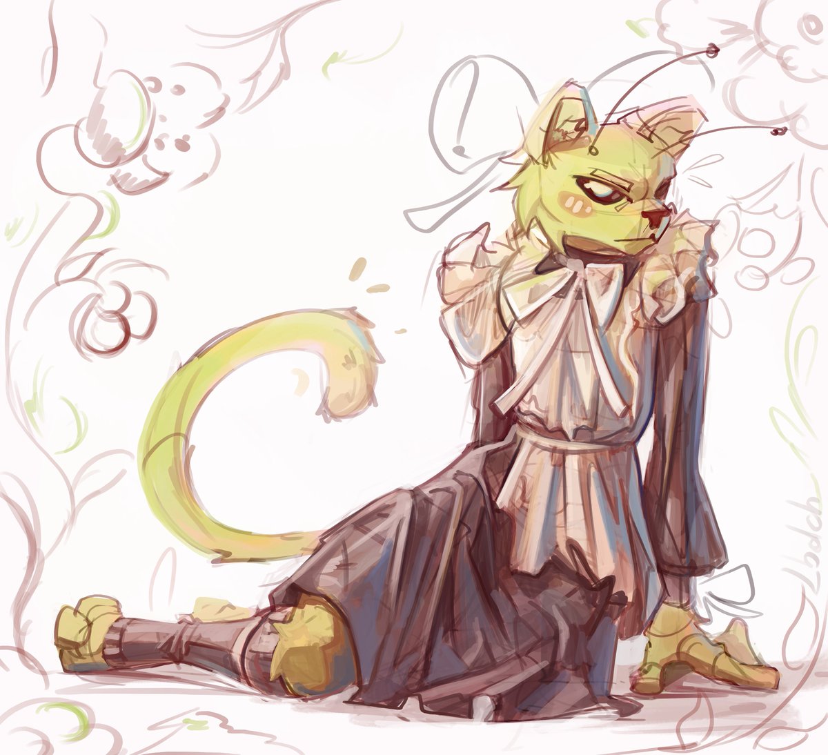 Labuda_ch's tweet photo. I used my painting skills and painted my fren in a maid’s costume for his birthday 
#digitalart #furryart https://t.co/GEiW5l6YAG