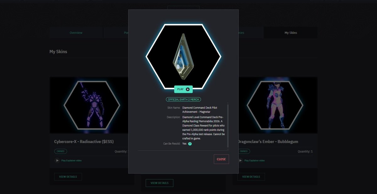 NizzaGameZ's tweet photo. Showing off my awesome Diamond Cydroid skin❤️
Can't be many of these beauties about.
#Earth2 https://t.co/5eFaE7NvAe