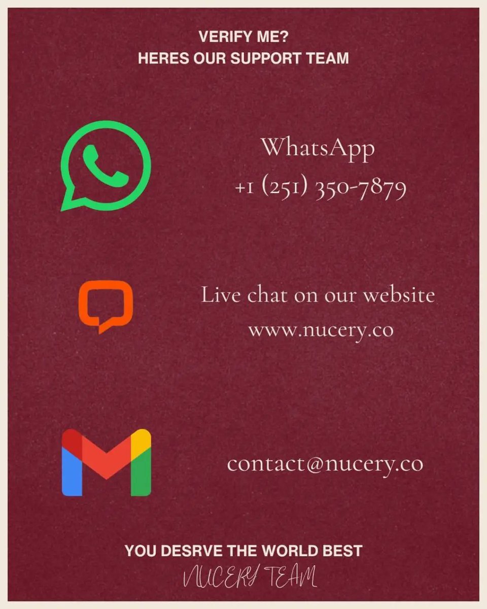 Marcio_Caje09's tweet photo. Official Instagram, TikTok, email, Pinterest, and WhatsApp contacts for verification and communication. Managed by the Nucery team—reach out anytime to confirm authenticity or ask questions. https://t.co/9rGu5dBht1