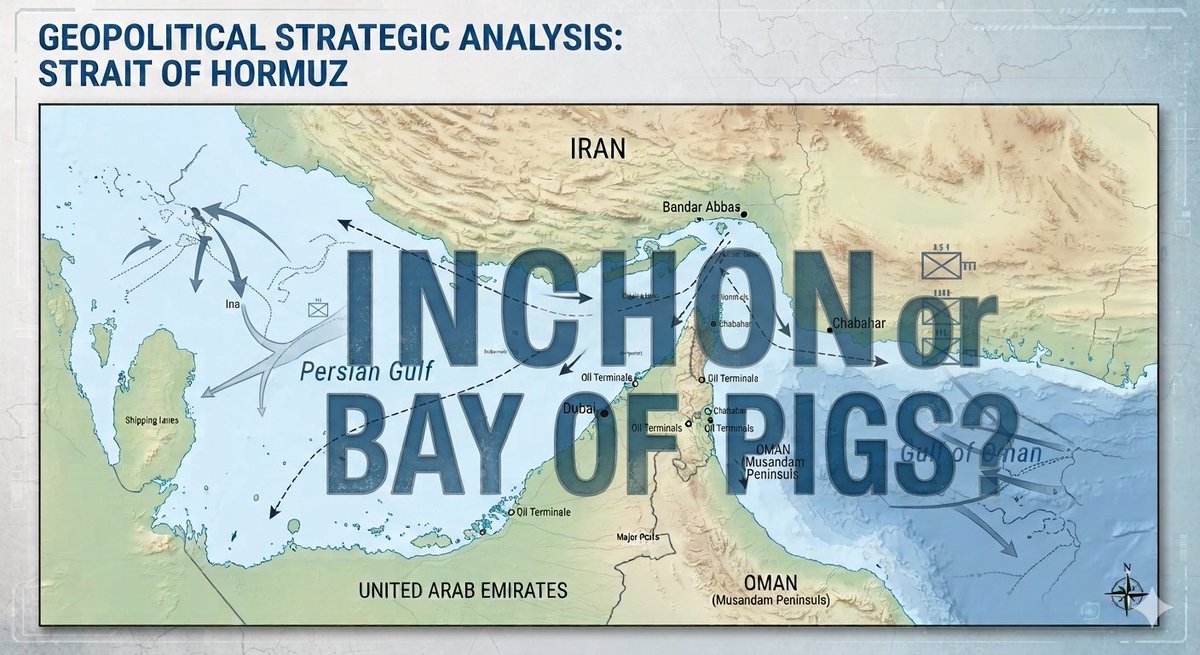 ProfessorPape's tweet photo. The Pentagon is sending another carrier and thousands more Marines toward the Persian Gulf

Washington is betting this reopens Hormuz

History offers two models for a bet like this: Inchon and the Bay of Pigs. One was a masterstroke. One was a catastrophe