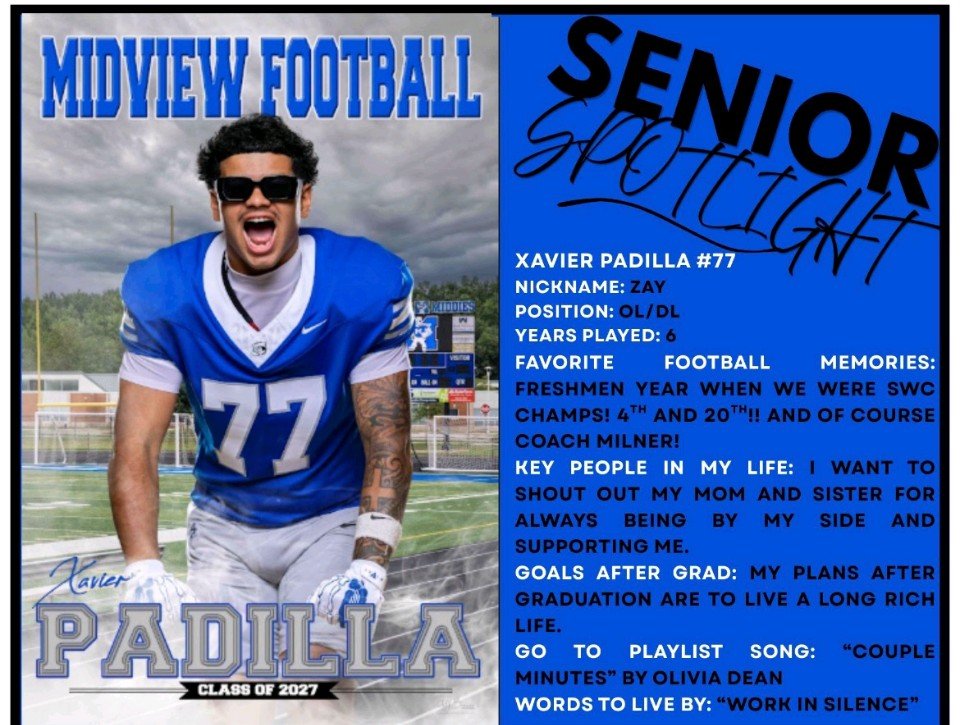 MidviewTDC's tweet photo. 🌟🌟Senior Spotlight💙 https://t.co/SOoh8IQBJV