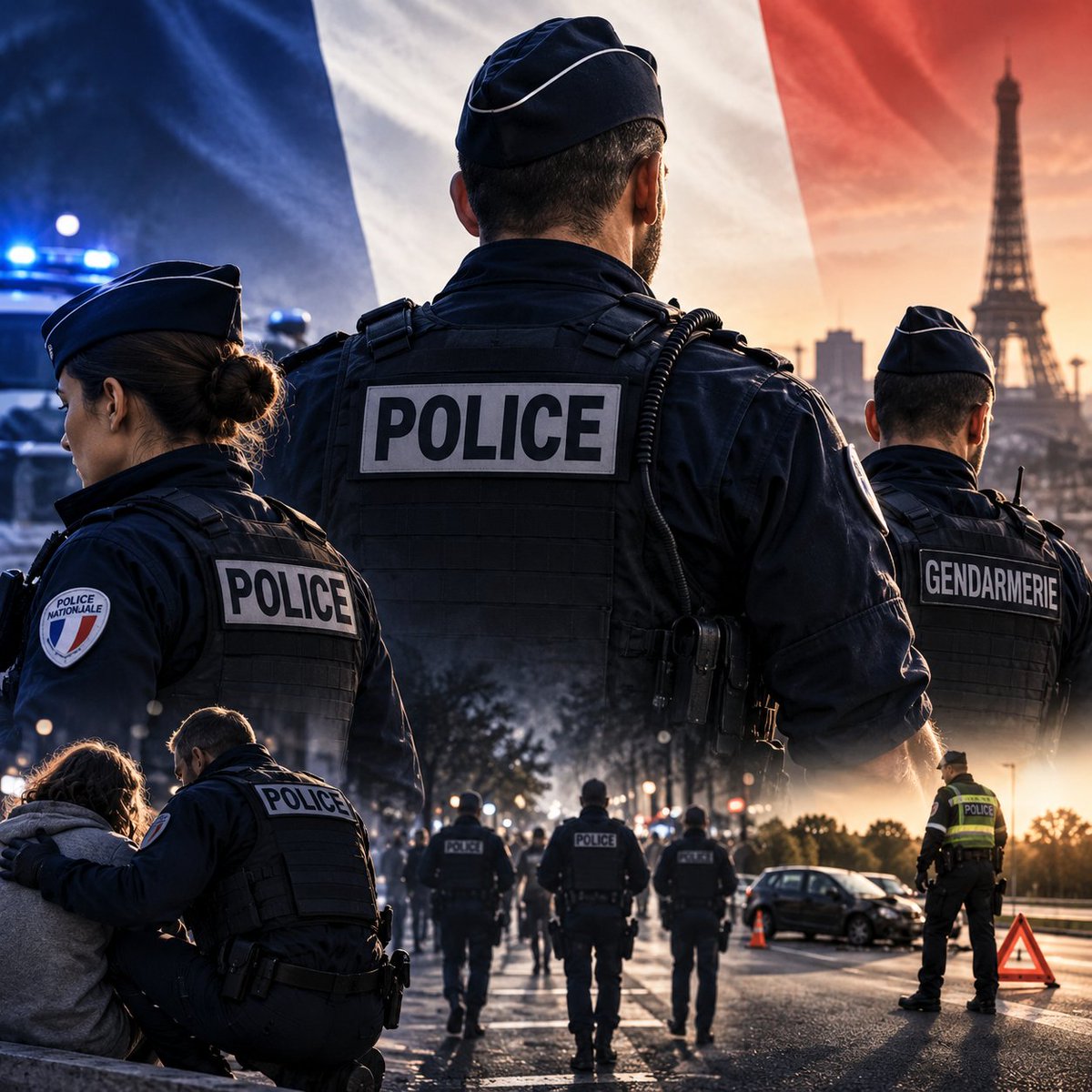 Du_dggg's tweet photo. Il y en a marre, à un moment donné, de faire du bashing anti-flic.

Est-ce que vous savez seulement un dixième de ce qu’un policier voit au cours de sa vie ?

Deux de mes amis, à chaque fois qu’ils prennent leur voiture, regardent systématiquement dessous pour vérifier qu’il n’y a pas eu de freins coupés ou d’autres choses.

Un policier est confronté à des suicides, des meurtres, des viols, des violences de plus en plus graves, à des faits d’une gravité que vous n’imaginez parfois même pas.

Il est souvent le premier sur place pour aider et donner la parole aux femmes victimes de violences conjugales.

Il est aussi en première ligne sur les routes, confronté aux conséquences dramatiques de la vitesse, de l’alcool ou de la drogue : des morts, des familles brisées, des vies détruites.

Ce sont souvent les premiers à se faire cracher au visage alors qu’ils sont là pour vous protéger.

Ils se prennent des parpaings, des feux d’artifice et, parfois même, des tirs, sans pouvoir forcément riposter.

Ils se font foncer dessus lors de refus d’obtempérer, dont la fréquence est malheureusement de plus en plus préoccupante.

Les policiers qui ont une famille ont peur pour eux, et leurs proches ont peur qu’il leur arrive quelque chose. Ils ne voient parfois pas leurs familles autant qu’ils le voudraient, car les heures supplémentaires sont légion. Et lorsqu’on a besoin d’eux, ils sont toujours là.

Et tout ce que je viens de citer, et bien plus encore, un SEUL policier peut y être confronté tout au long de sa carrière.

Et pourtant, il est toujours là : droit, fier, et toujours prêt à aider et à défendre les Français.

Alors, avant de vous en prendre aux flics sans réfléchir, pensez à tout ce qu’ils font pour nous, en première ligne, et accordez un peu de respect à cette profession.

On peut critiquer une institution mais cela ne doit jamais faire oublier les hommes et les femmes qui, chaque jour, mettent leur vie au service des autres.

Respect infini à celles et ceux qui nous protègent.