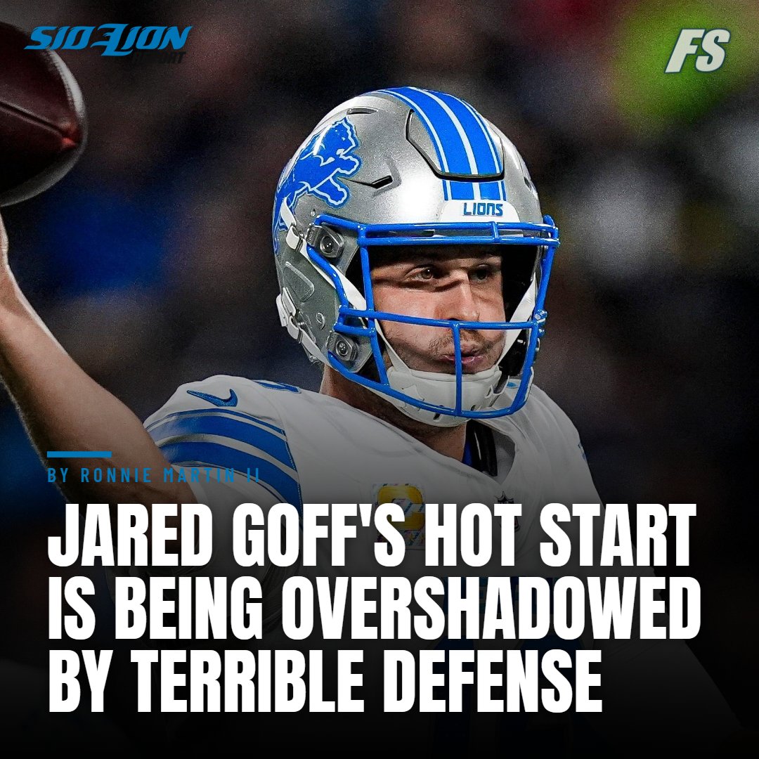 writeronnie's tweet photo. Not only could the #Lions defense cause Detroit to miss the playoffs, but it could also waste the best season of Jared Goff's career: https://t.co/njDGxkQDZf https://t.co/oJVKQXLzet