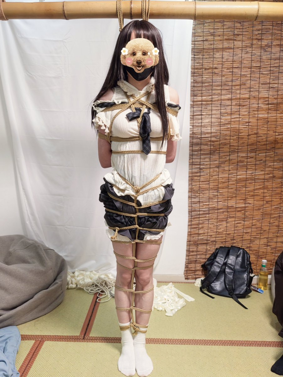 VoyagerLuna's tweet photo. 记录第一次挨捆，挨捆好爽🥰
感谢 绳&amp;摄 @Yoghri
          活动&amp;场地 @Dirty_Deed_ https://t.co/FXZx8p6jB4