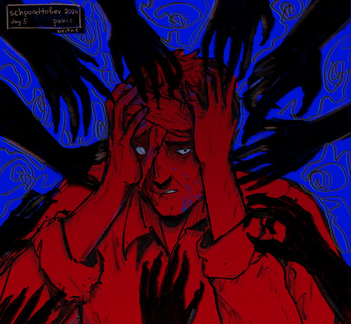 beitne_'s tweet photo. schpoodtober day 5: panic

a quick redrawing of a sketch i did some time ago! 
who knew that drawing every day is HARD huh

#schpoodtober26 #schpood #decayedtwt https://t.co/DH7RZglzvk