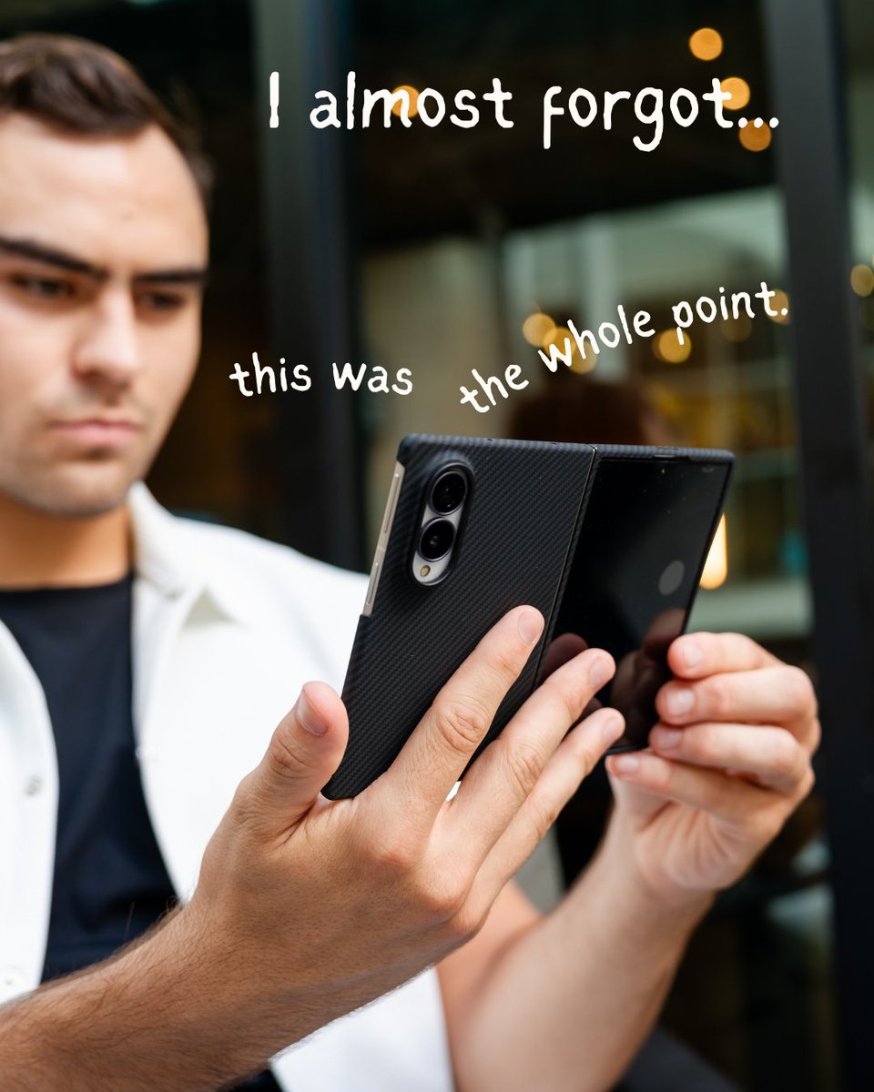 thinborne's tweet photo. Swipe to see what I almost forgot... ✨
A phone this good deserves a case that stays out of the way. Slim, strong, and made to move with your Fold.
Galaxy Fold 8 case, now live at https://t.co/F3dpamJNBA 🔗
Hashtags (pick 8 to 12):
#GalaxyFold8 #ZFold8 #GalaxyZFold #FoldableCase #SlimPhoneCase #AramidFiberCase #MinimalistCase #PhoneCaseDesign #SamsungAccessories #TechAccessories #Thinborne #EverydayCarry