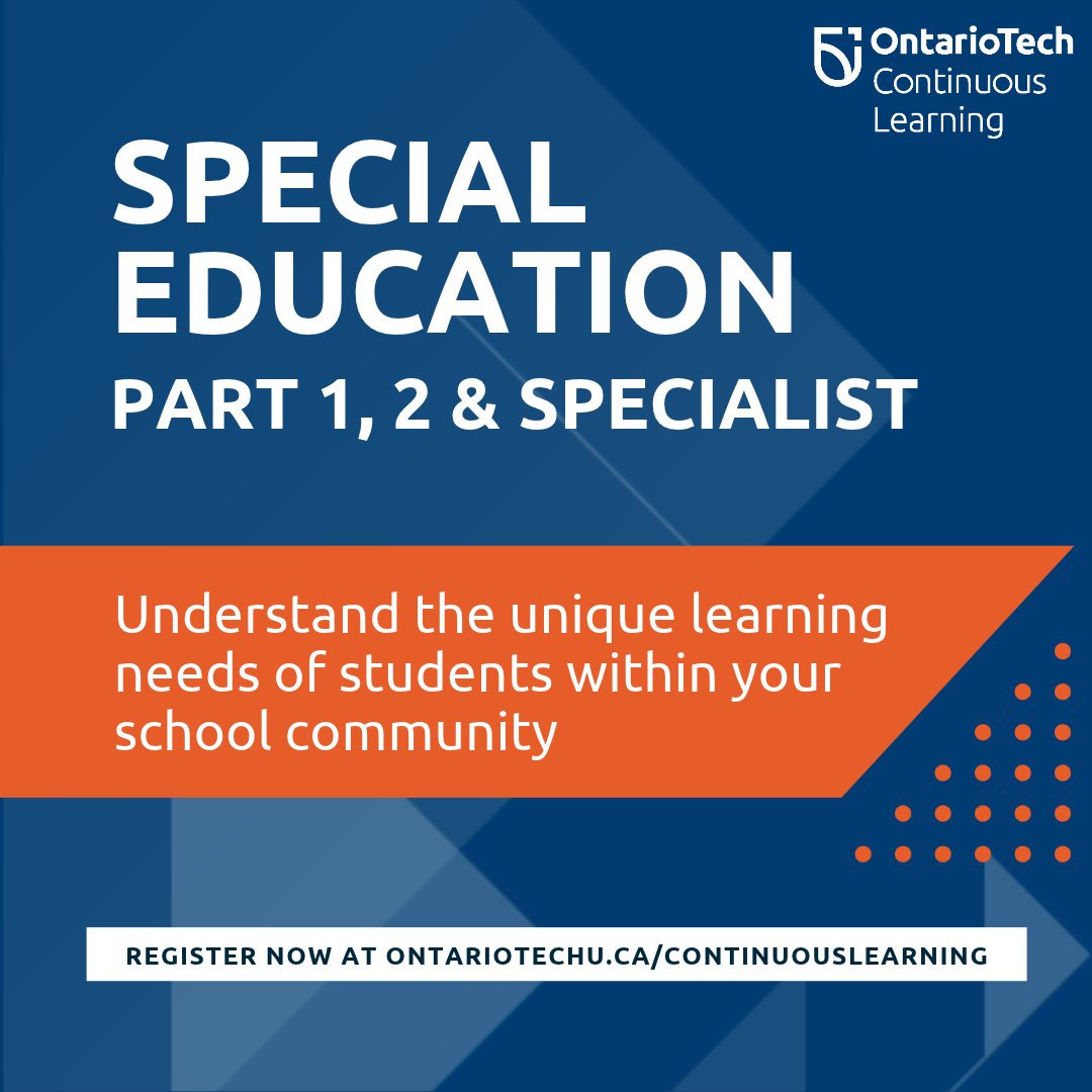 OT_Learn's tweet photo. Registration is open for our Fall 2026 AQ term! Register now for Special Education Part 1, Part 2 or Specialist to better understand the unique learning needs of students within your school community! Our AQ's are OSAP-eligible. https://t.co/bq99u3afGN