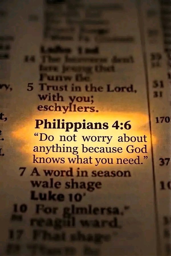 Realhybreed's tweet photo. Don't worry about anything 
Philippians 4:7 https://t.co/IrnSwQWOox